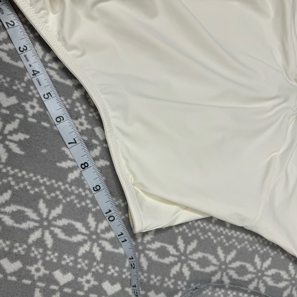 NWT Massimo Dutti Cream Swimsuit With Gathered‎ Detail One Piece Size Large - Picture 9 of 9